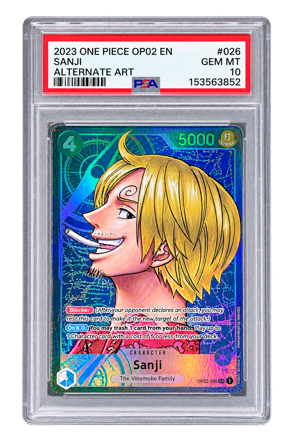 #026 Sanji Alternate Art — PSA 10 Gem Mint